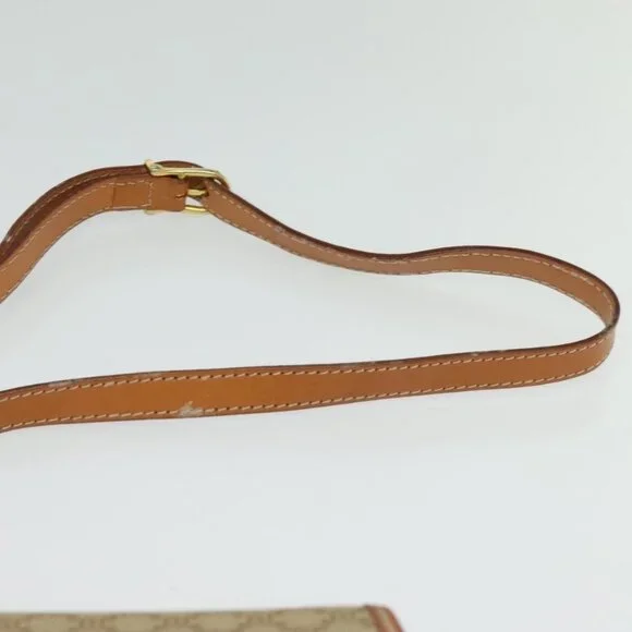 Authentic CELINE Macadam Canvas Shoulder Bag PVC Beige Gold - Picture 2 of 16